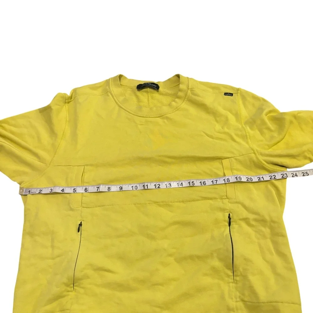 Stone Island Mens Yellow Shadow Project‎ Crew Neck Sweatshirt Zip Pockets XL